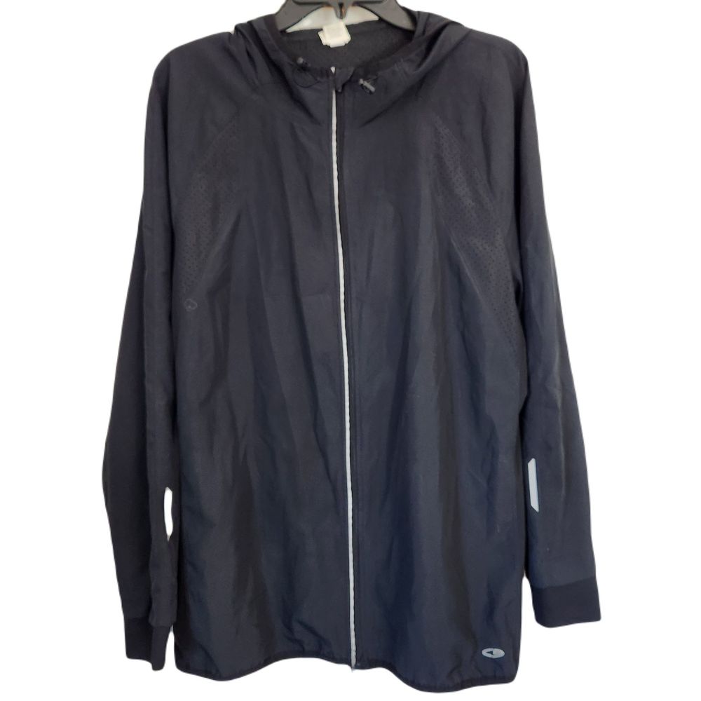 Champion Men's Soft Lightweight Jacket Thumb Holes in Sleeves size XXL Black